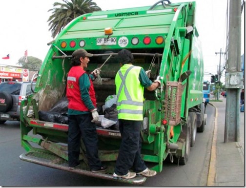 Camion recolector de basura