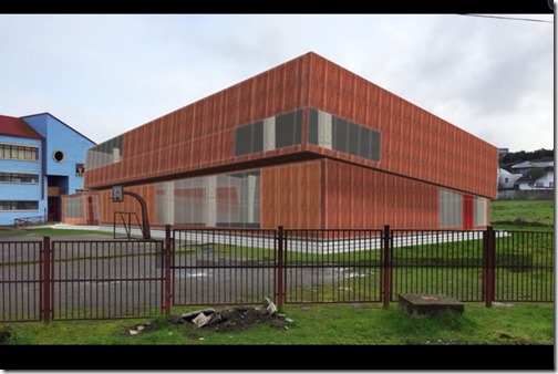 Diseño Gimnasio Escuela Oriente de Quellón